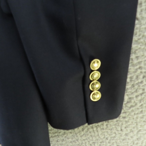 Stafford Blazer Sport Jacket Coat Mens 42R Blue Wool Polyester Gold Buttons - Picture 12 of 13